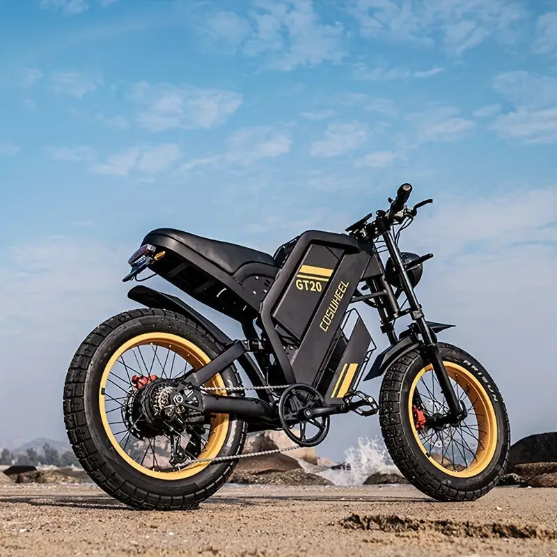 Bicicleta eléctrica para adultos Bicicleta de cross eléctrica con batería extraíble de 48 V/25 Ah, motocicleta eléctrica GT20 con 7 velocidades, bicicleta de montaña eléctrica todoterreno con neumáticos gruesos de 20 pulgadas y 4.0