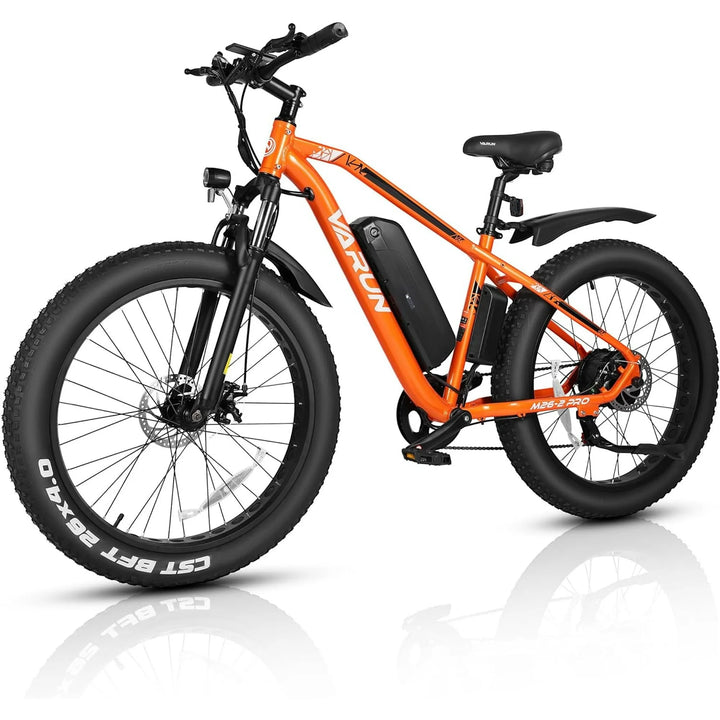 VARUN E Bikes - Peak 750W Ebikes for Adults - Fat Tire Electric Bike Up to 25MPH 60+ Miles with 48V 13AH Removable Battery - 26" Electric Mountain Bike Features 7-Speed, Lockable Suspension